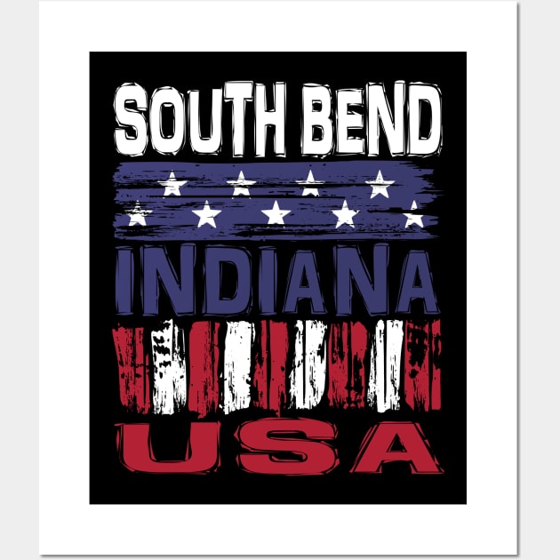 South Bend Indiana USA T-Shirt Wall Art by Nerd_art